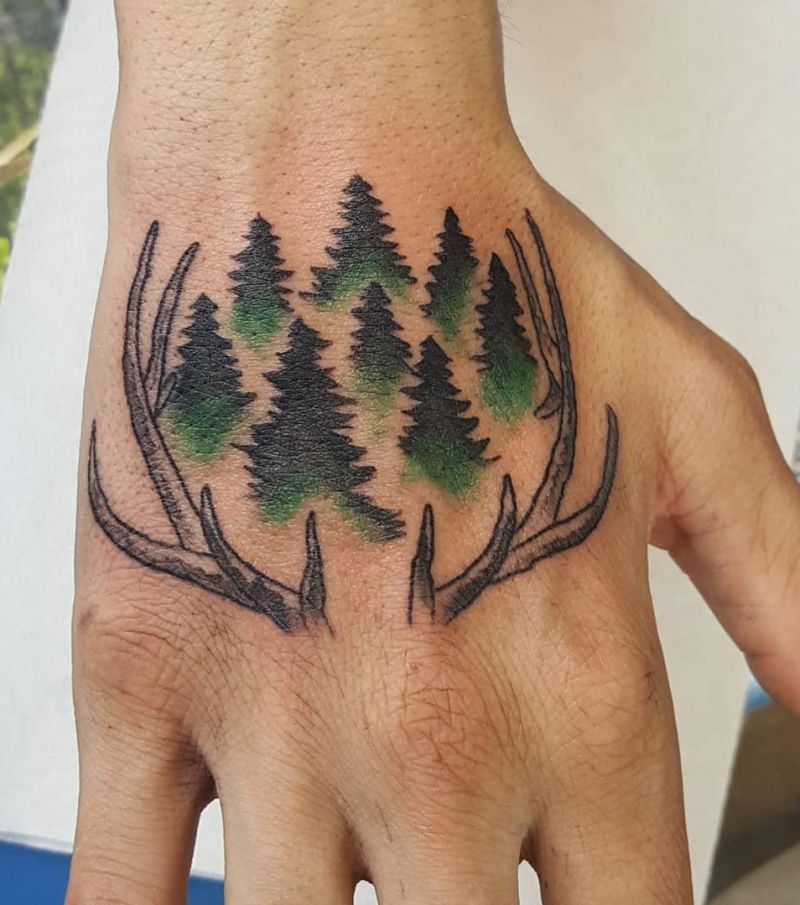 30 Pretty Antler Tattoos to Inspire You