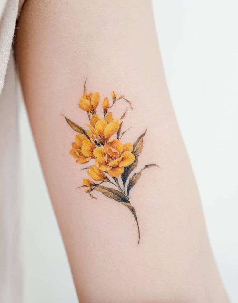 30 Pretty Freesia Tattoos You Must Love