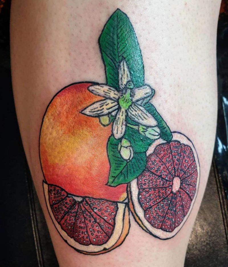 30 Pretty Grapefruit Tattoos for Your Inspiration