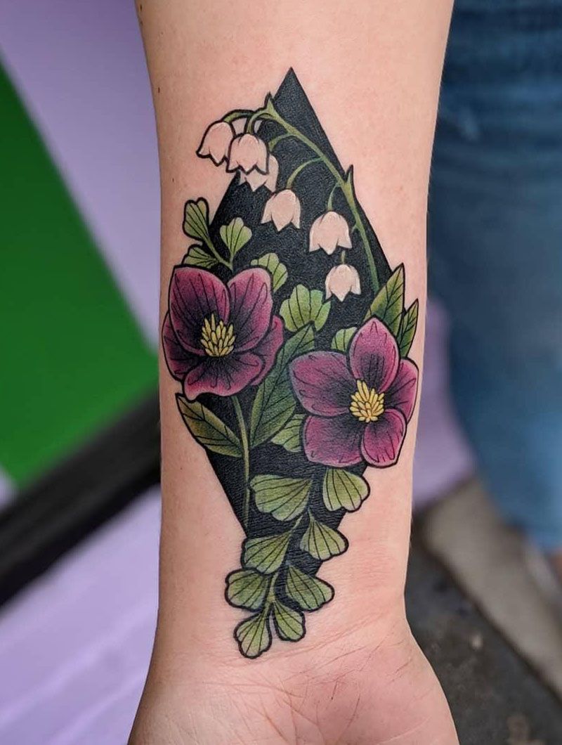 30 Pretty Hellebore Tattoos You Will Love