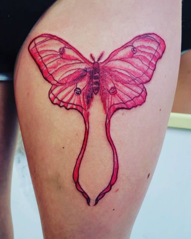 30 Pretty Luna Moth Tattoos to Inspire You