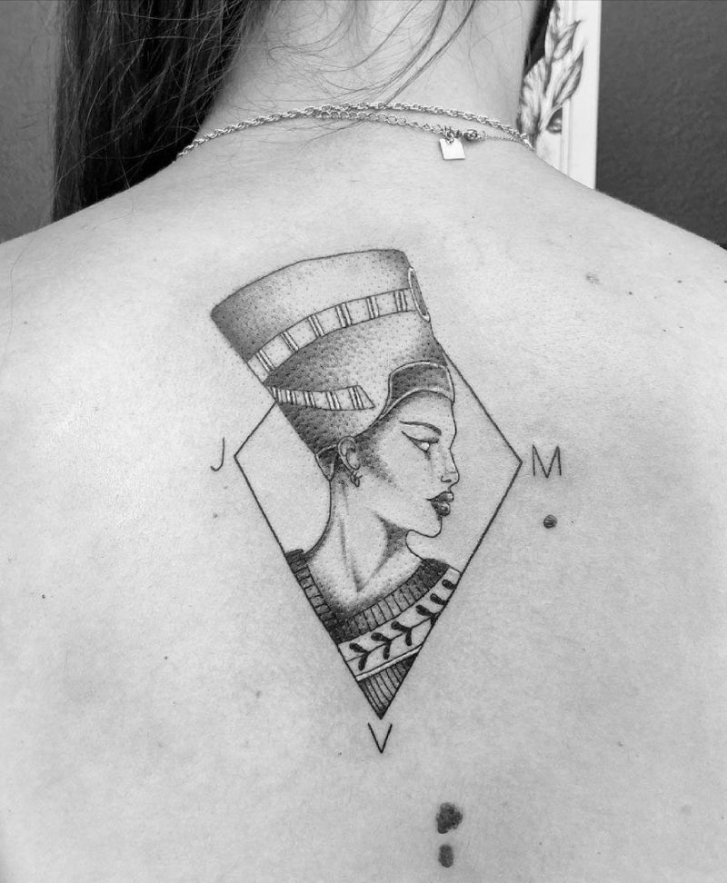 30 Pretty Nefertiti Tattoos You Will Love