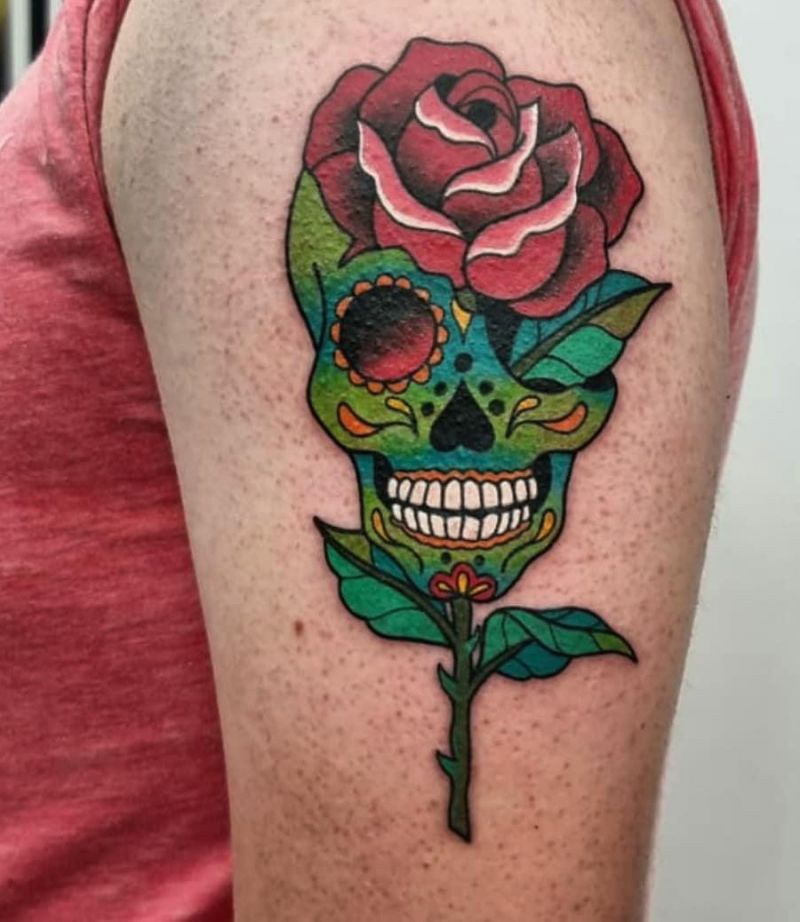 30 Pretty Sugar Skull Tattoos You Will Love