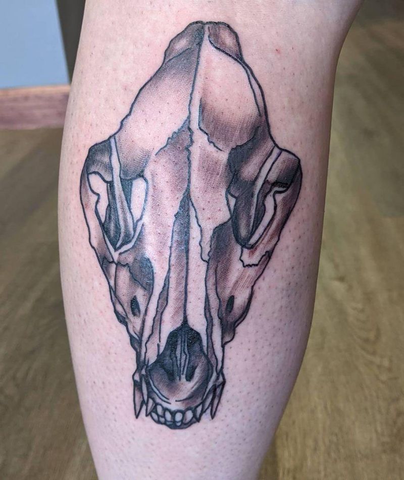 30 Pretty Wolf Skull Tattoos You Must Try