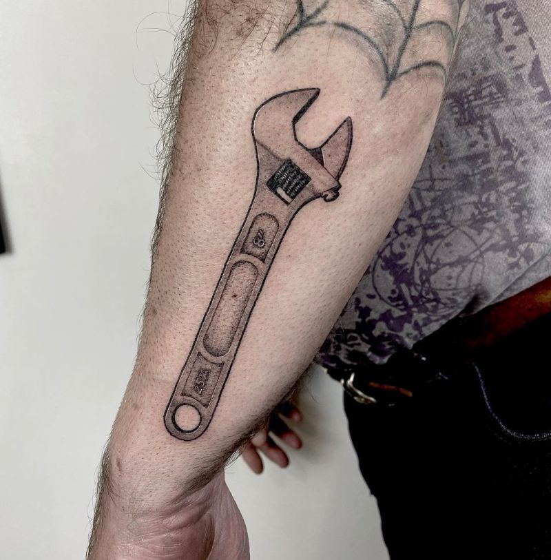 30 Pretty Wrench Tattoos You Must Love