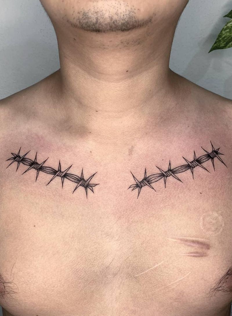 30 Pretty Barbed Wire Tattoos You Must Try