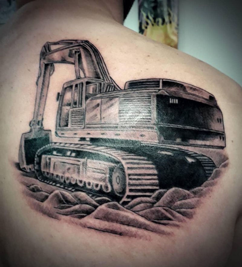 21 Elegant Excavator Tattoos to Inspire You