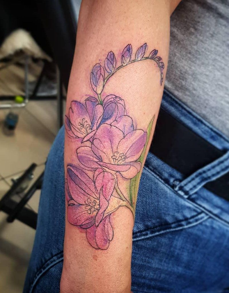 30 Pretty Freesia Tattoos You Must Love