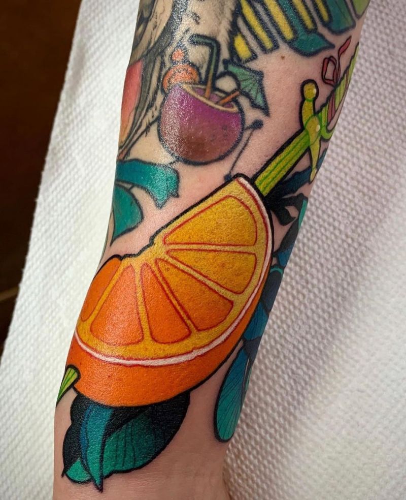 30 Pretty Grapefruit Tattoos for Your Inspiration