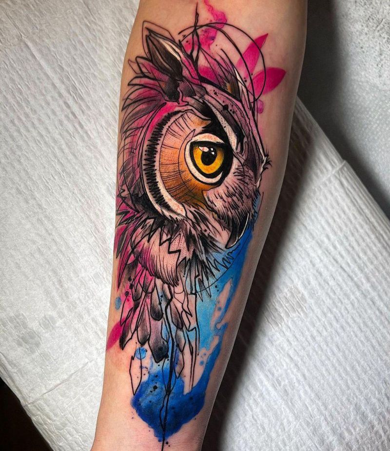 30 Gorgeous Great Horned Owl Tattoos You Must Try