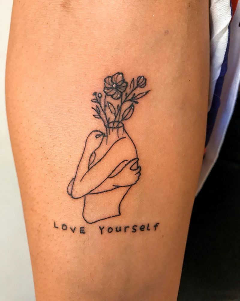 30 Pretty Love Yourself Tattoos You Must Try