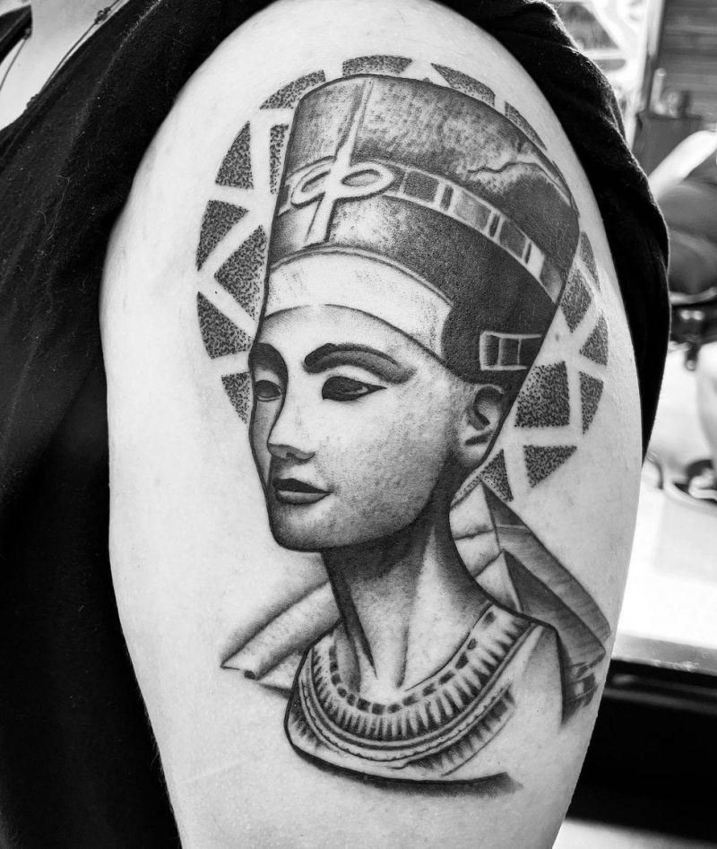 30 Pretty Nefertiti Tattoos You Will Love