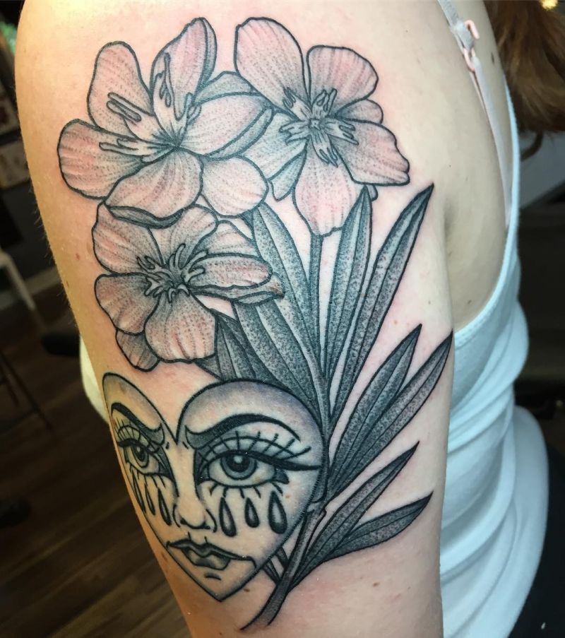 30 Pretty Oleander Tattoos Make You Attractive