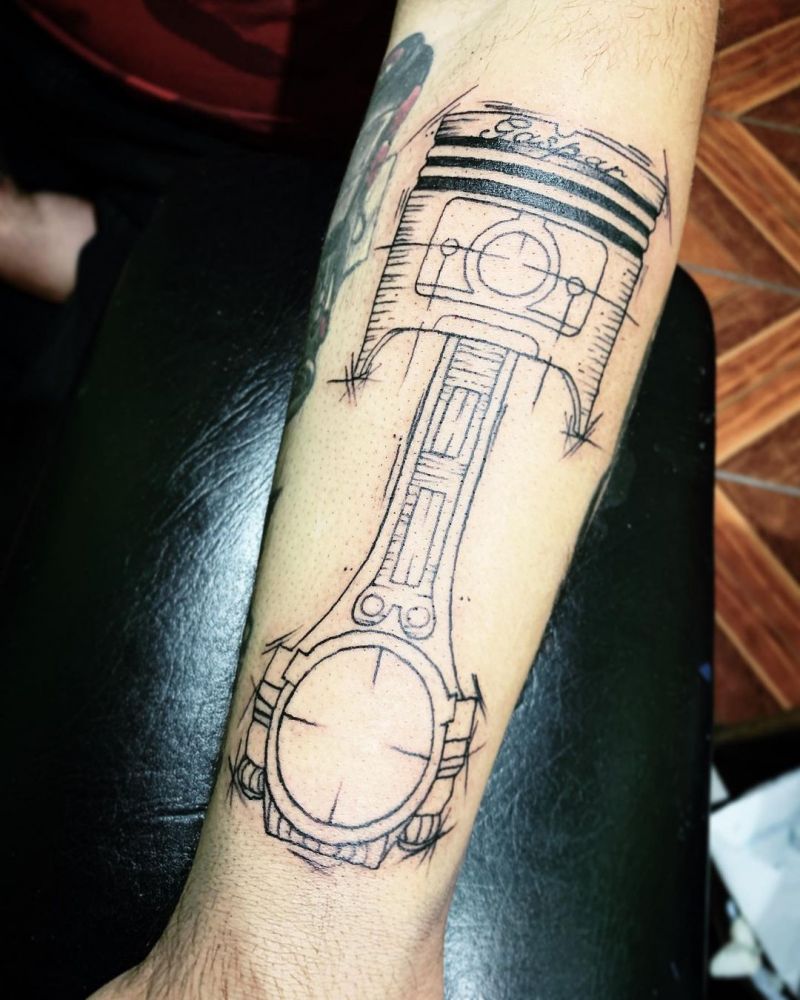 30 Pretty Piston Tattoos You Must Try