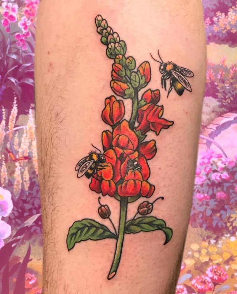 30 Pretty Snapdragon Tattoos to Inspire You