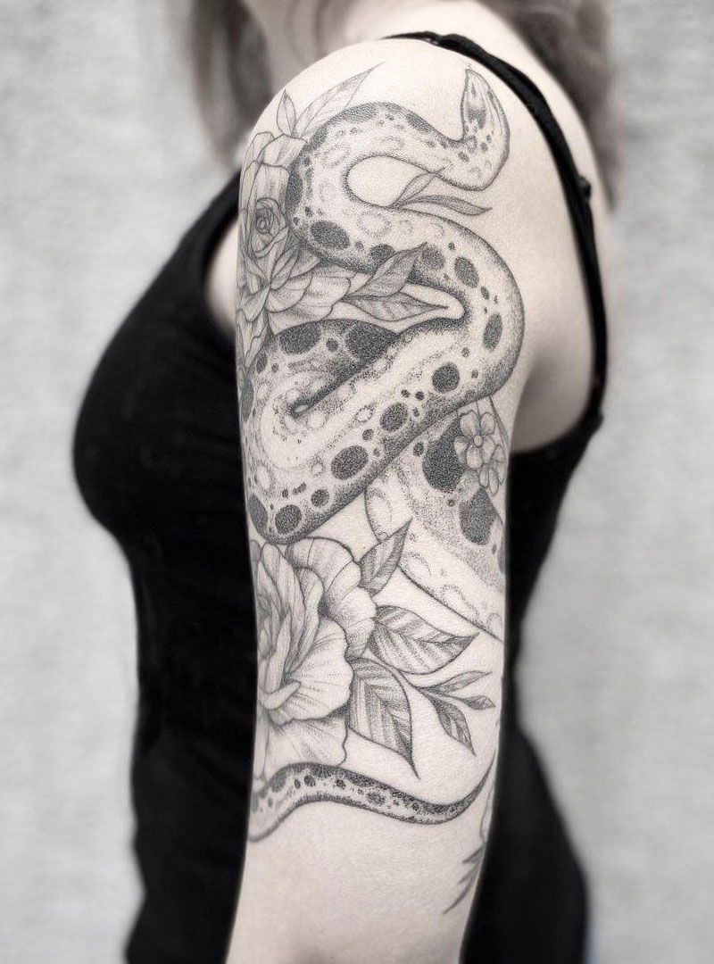 16 Pretty Anaconda Tattoos to Inspire You