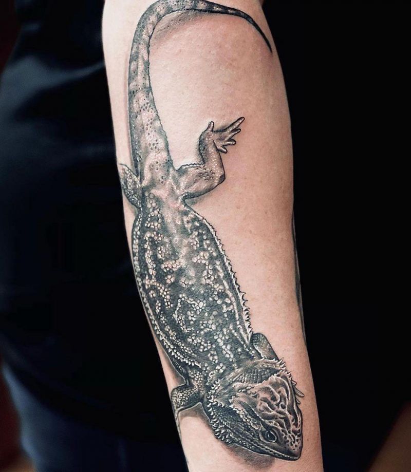 30 Pretty Bearded Dragon Tattoos Make You Charming