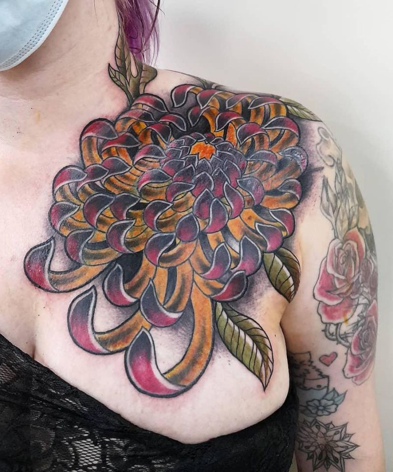 30 Pretty Chrysanthemum Tattoos Make You Charming