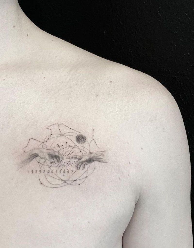 30 Pretty Creation of Adam Tattoos You Must Love