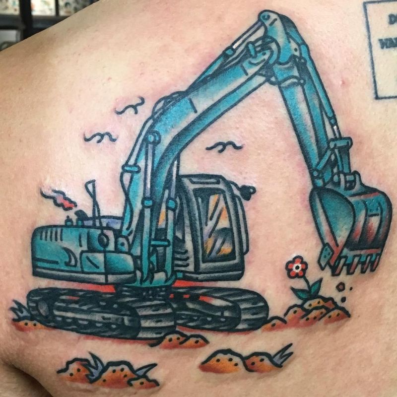 21 Elegant Excavator Tattoos to Inspire You