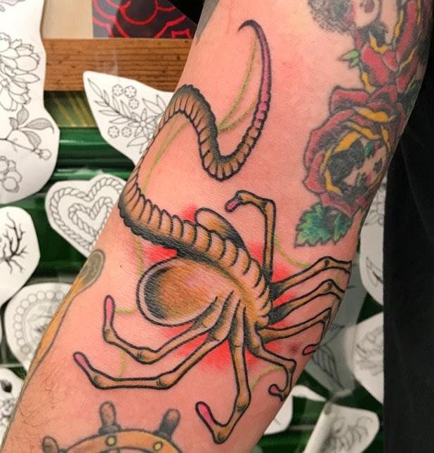 30 Unique Facehugger Tattoos for Your Inspiration