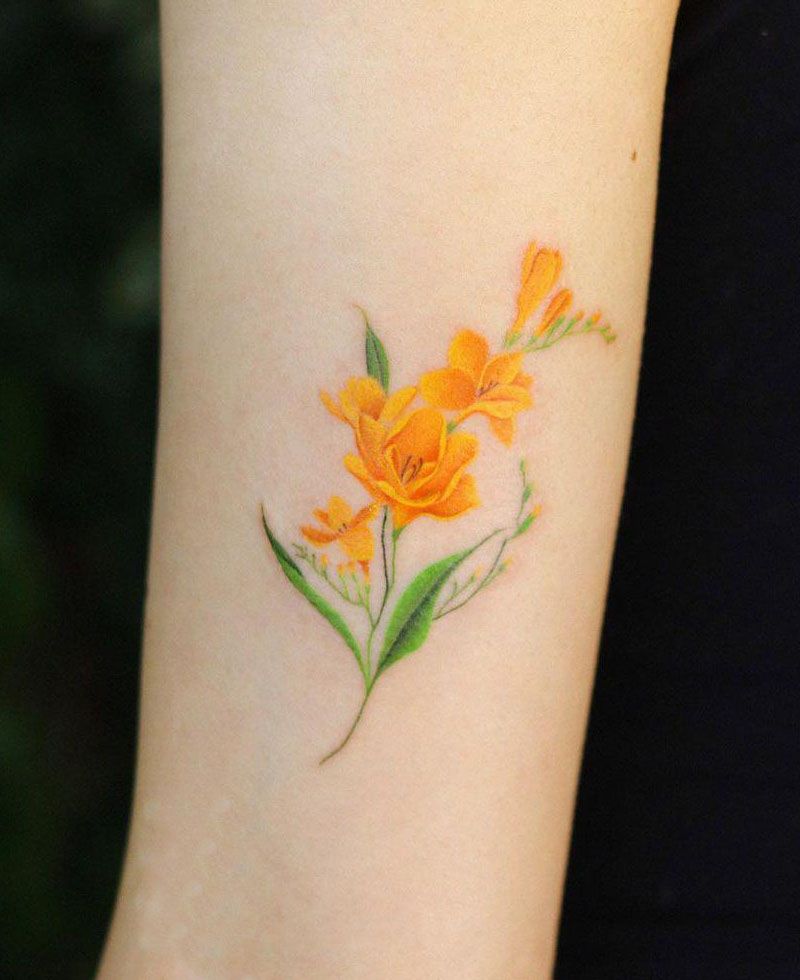 30 Pretty Freesia Tattoos You Must Love