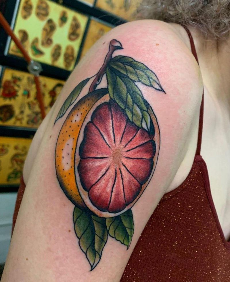 30 Pretty Grapefruit Tattoos for Your Inspiration