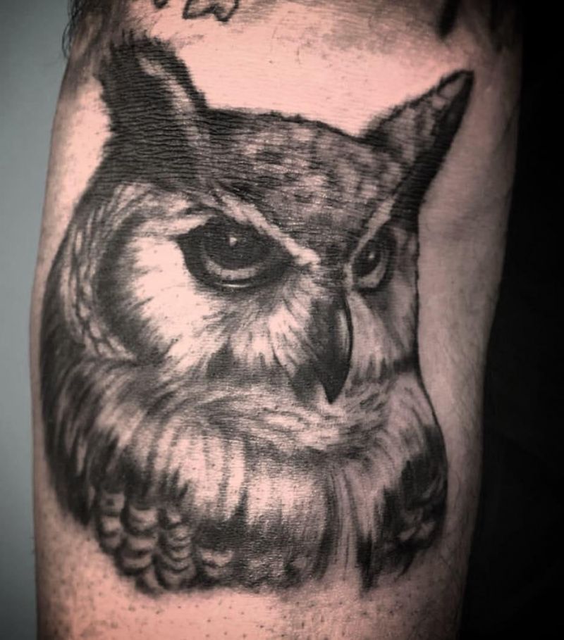 30 Gorgeous Great Horned Owl Tattoos You Must Try