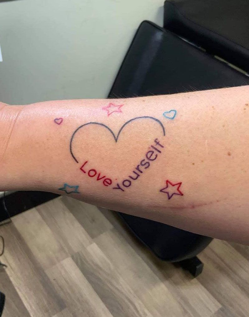 30 Pretty Love Yourself Tattoos You Must Try