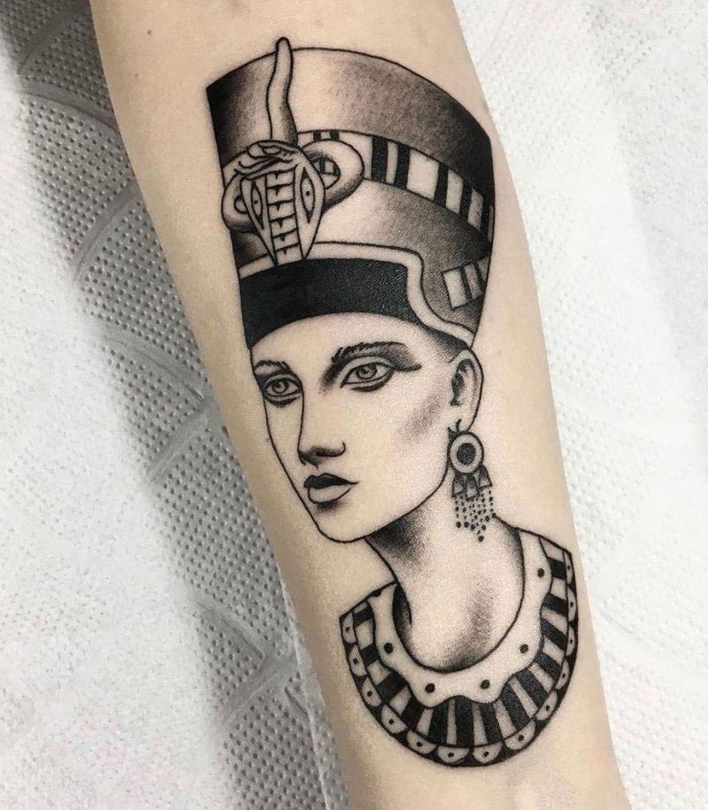 30 Pretty Nefertiti Tattoos You Will Love