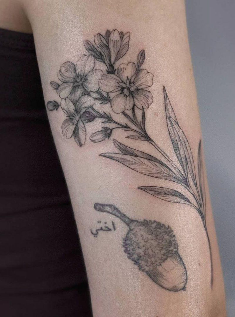 30 Pretty Oleander Tattoos Make You Attractive