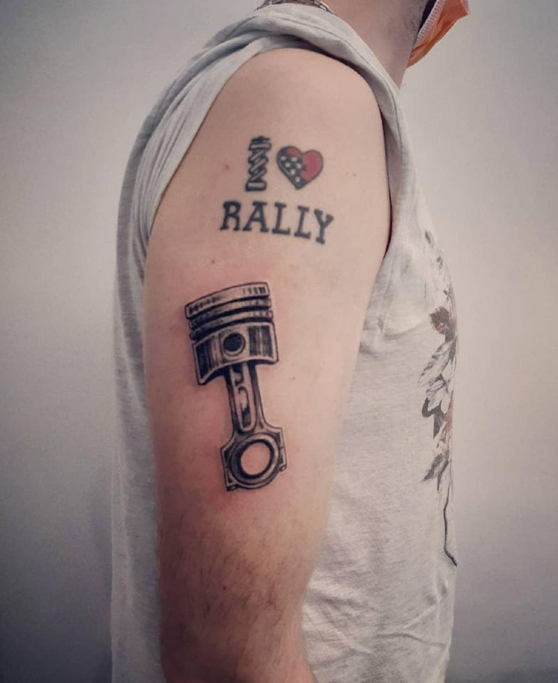 30 Pretty Piston Tattoos You Must Try