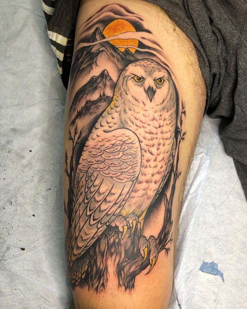 30 Pretty Snowy Owl Tattoos You Can Copy