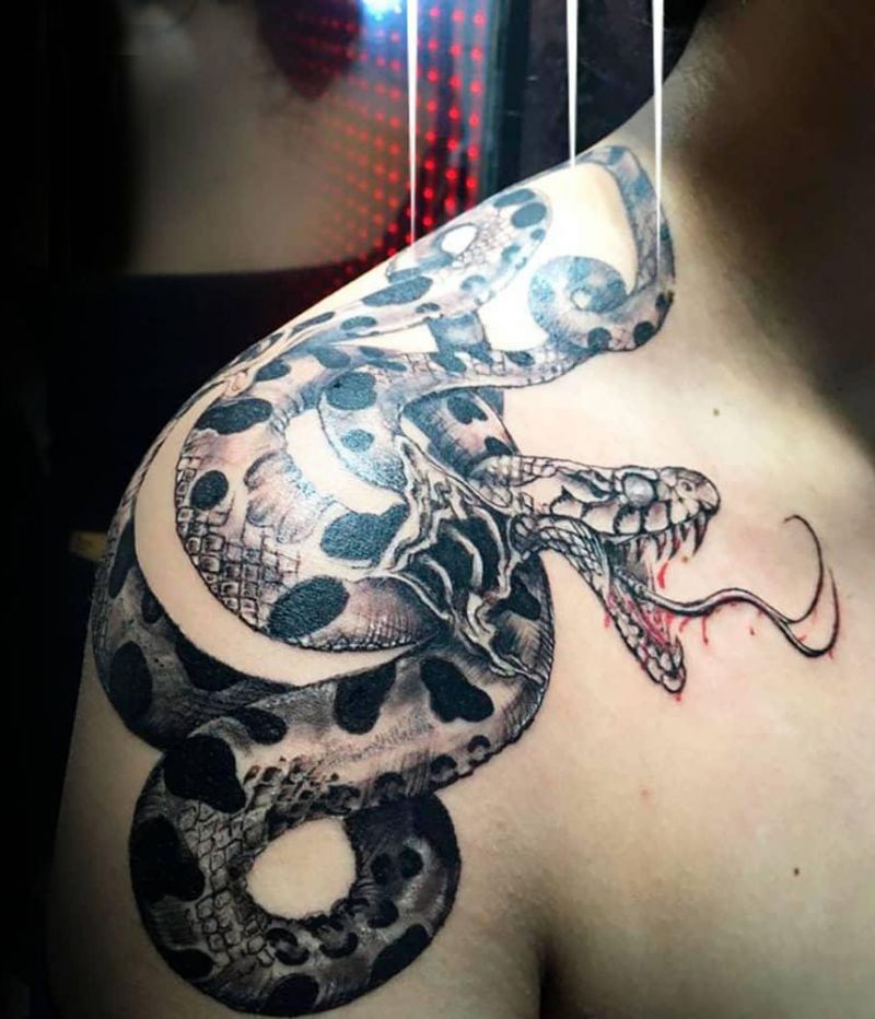 16 Pretty Anaconda Tattoos to Inspire You