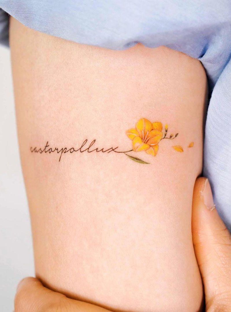 30 Pretty Freesia Tattoos You Must Love