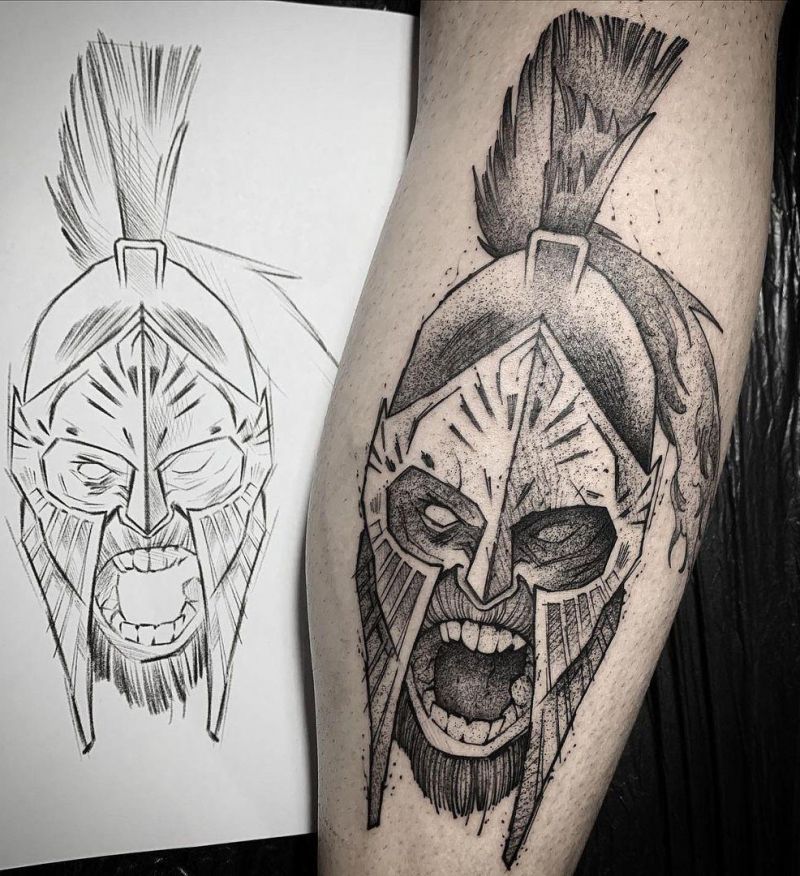 30 Great Spartan Tattoos You Can Copy