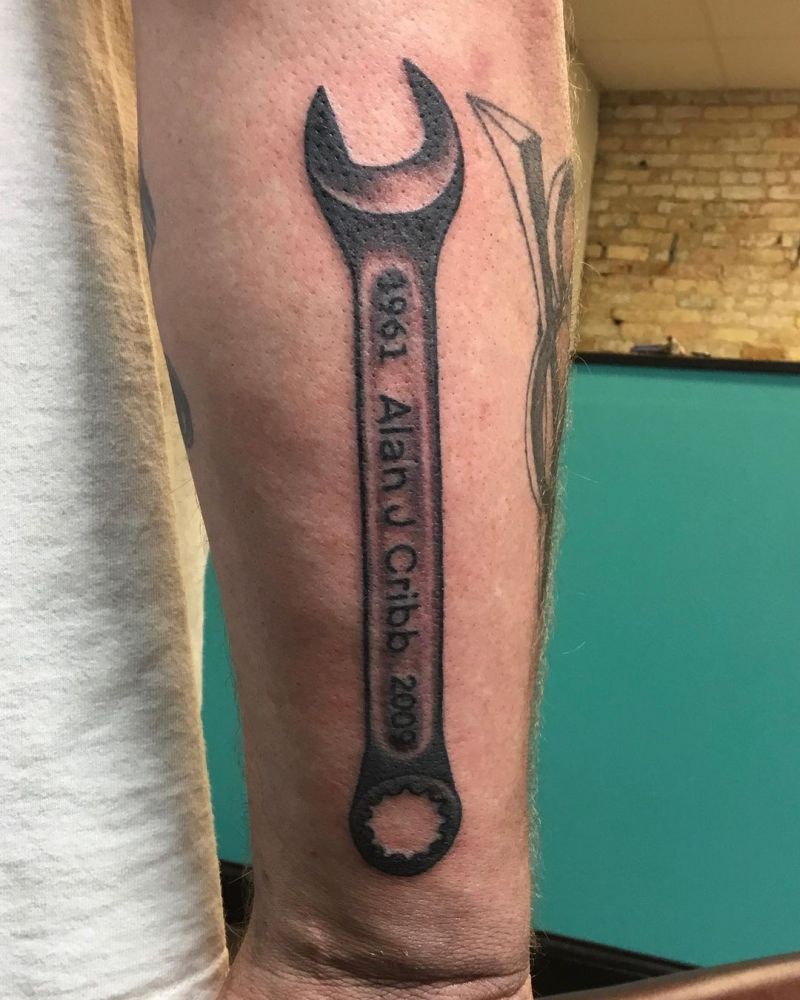 30 Pretty Wrench Tattoos You Must Love