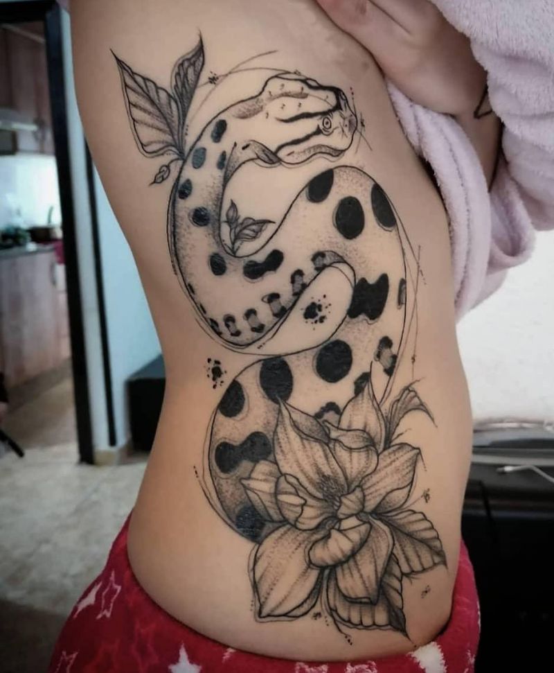 16 Pretty Anaconda Tattoos to Inspire You