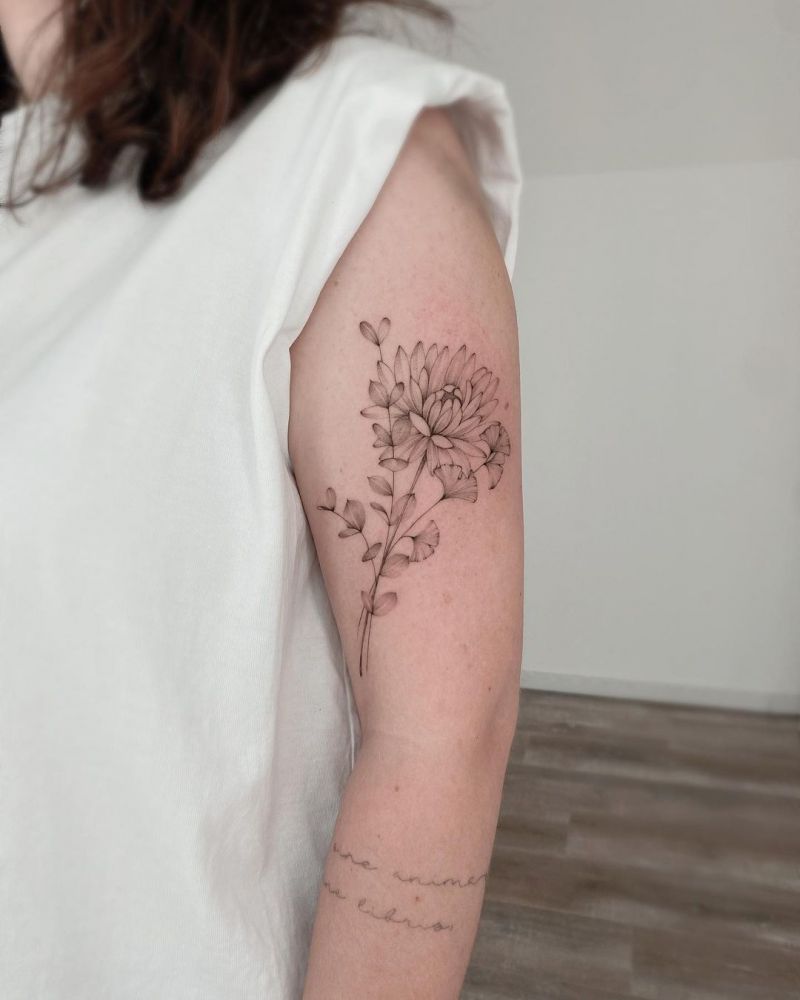 30 Pretty Chrysanthemum Tattoos Make You Charming