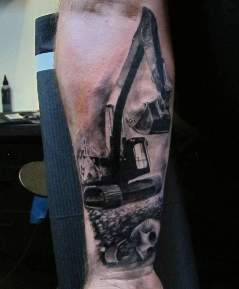 21 Elegant Excavator Tattoos to Inspire You