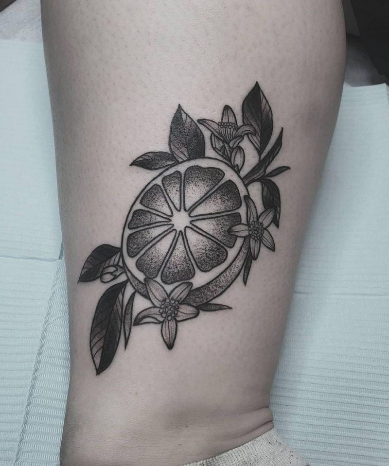 30 Pretty Grapefruit Tattoos for Your Inspiration