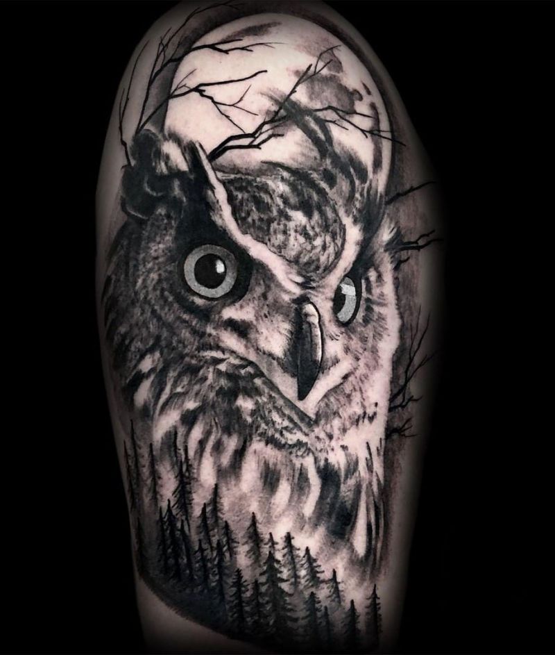 30 Gorgeous Great Horned Owl Tattoos You Must Try