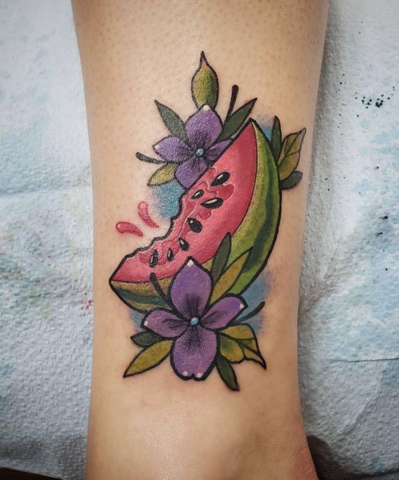 30 Pretty Watermelon Tattoos You Must Love