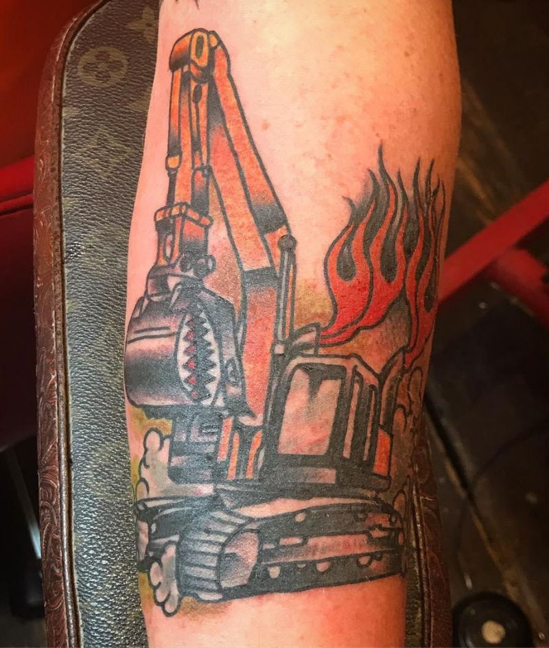 21 Elegant Excavator Tattoos to Inspire You