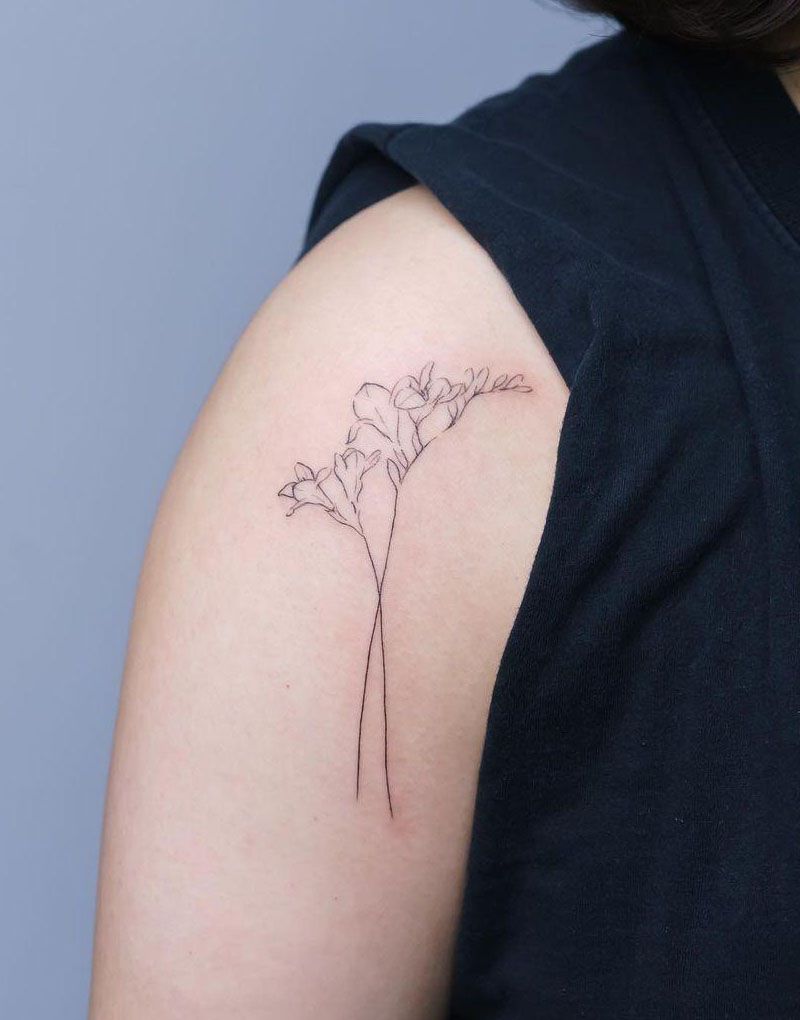 30 Pretty Freesia Tattoos You Must Love