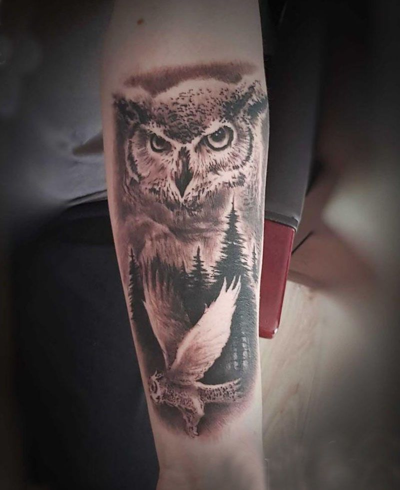 30 Gorgeous Great Horned Owl Tattoos You Must Try