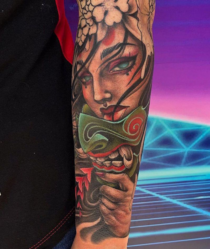 30 Unique Hannya Tattoos You Must Try