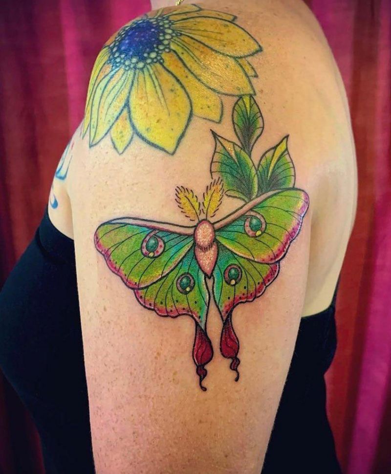 30 Pretty Luna Moth Tattoos to Inspire You