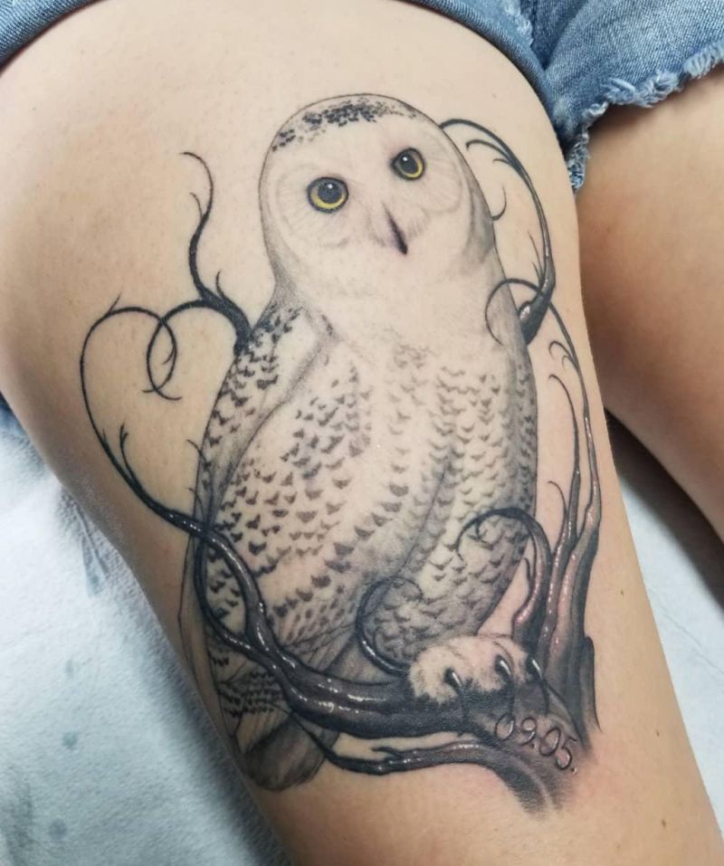 30 Pretty Snowy Owl Tattoos You Can Copy