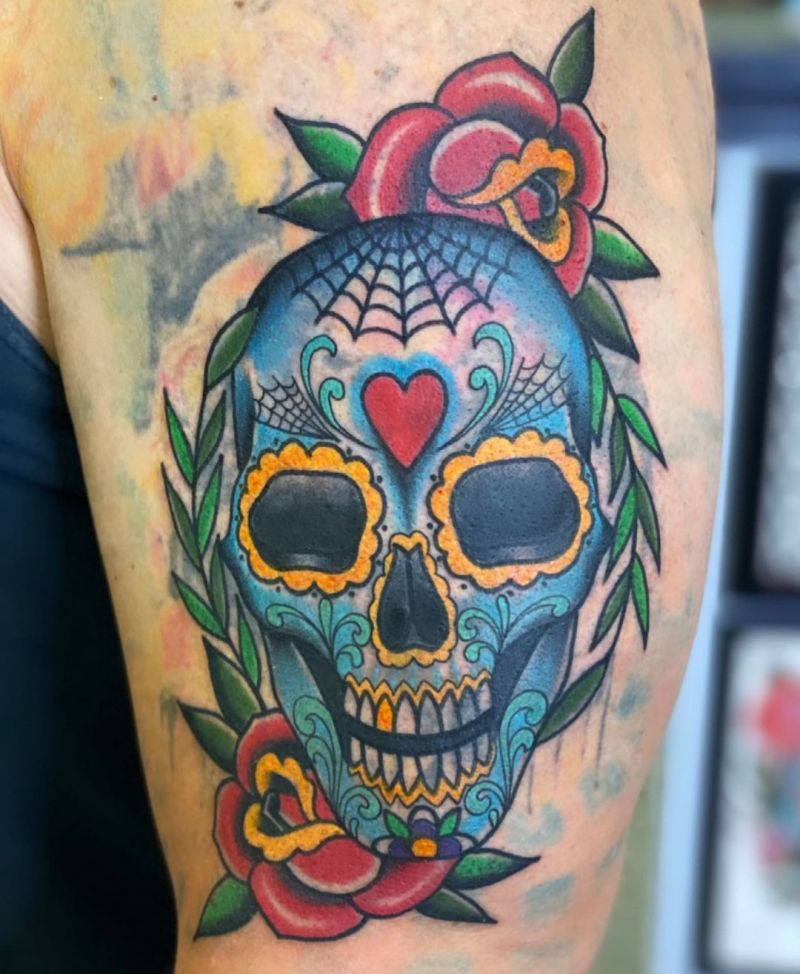 30 Pretty Sugar Skull Tattoos You Will Love